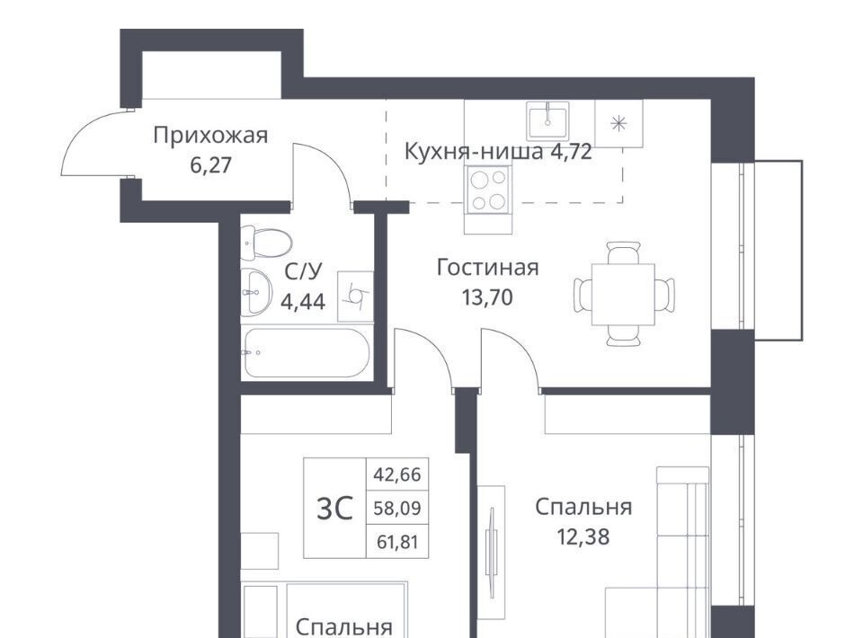 квартира г Новосибирск Заельцовская ул Игарская 40/1 фото 1
