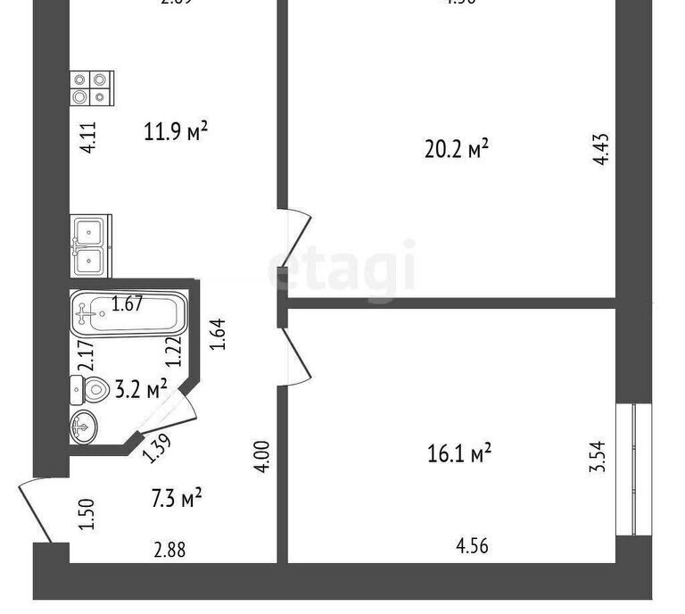 квартира г Краснодар р-н Прикубанский ул Ангарская 1/7 фото 1