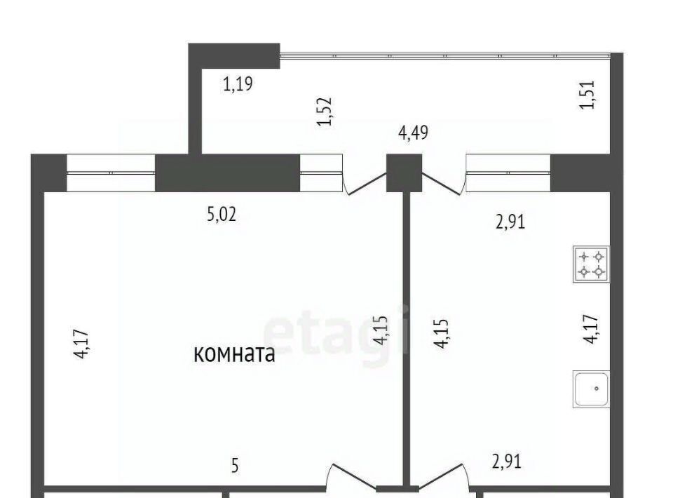 квартира г Красноярск р-н Свердловский ул Академика Вавилова 19а фото 2