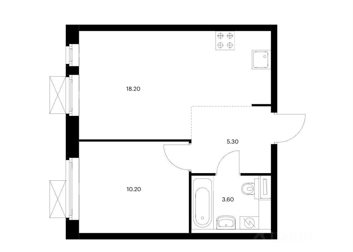 квартира г Зеленоград пер Георгиевский 27к/1 Зеленоград-Крюково фото 18
