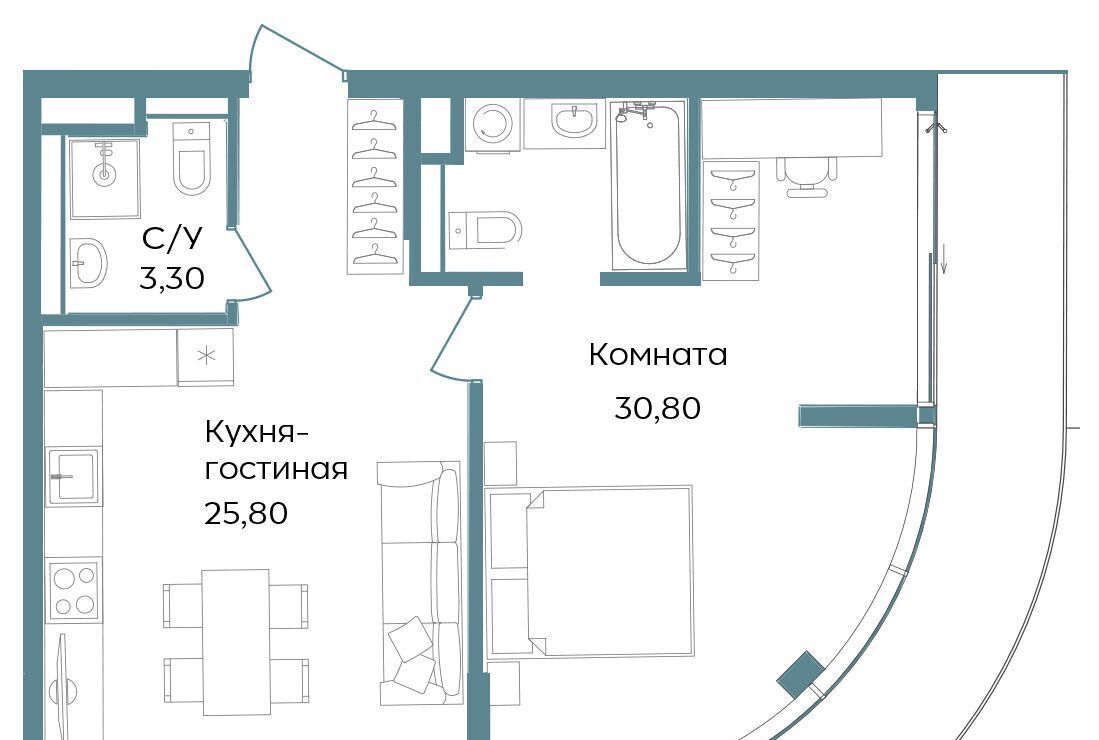 квартира г Саки ул Морская TEMPO фото 1