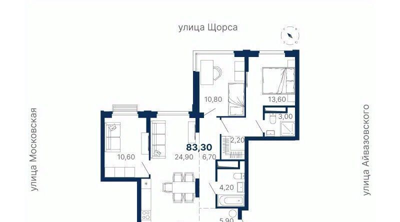 квартира г Екатеринбург р-н Ленинский Чкаловская ул Мартовская 251 ЖК «Парк Столиц» фото 1