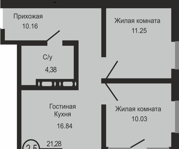 квартира г Оренбург р-н Ленинский Жилой комплекс Новое Оренбуржье фото 1