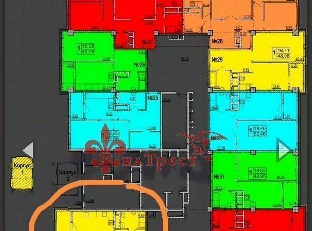 квартира г Белгород Западный ул Щорса 8мк/2 фото 18