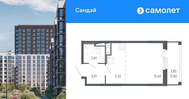 метро Проспект Ветеранов ЖК «Сандэй» 7/2 округ Константиновское фото