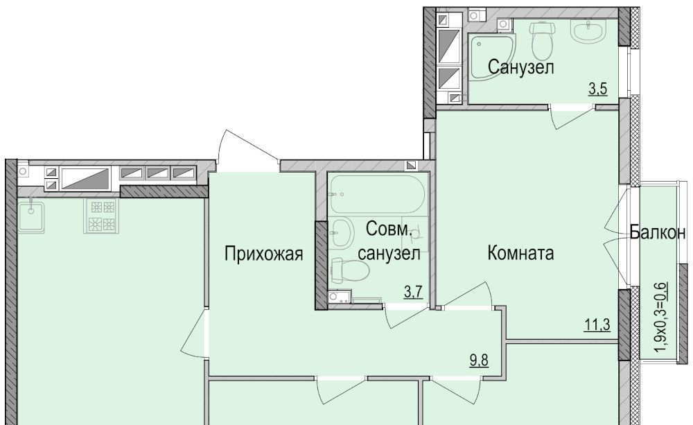 квартира г Ижевск р-н Первомайский ЖК Умные Кварталы А14 фото 1