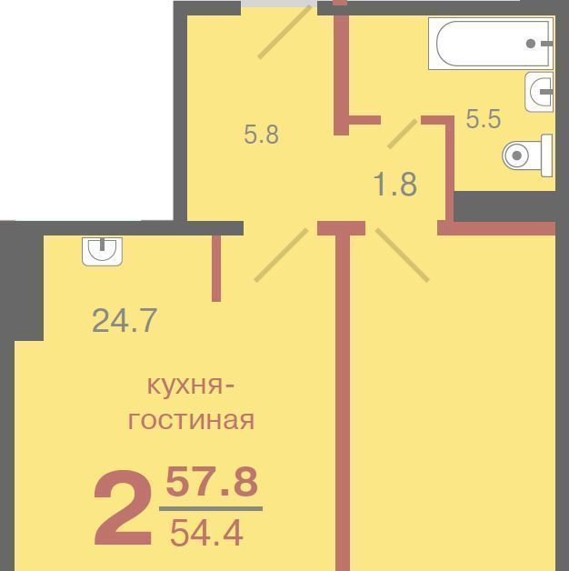 квартира г Красноярск р-н Кировский ул Апрельская 4а фото 1