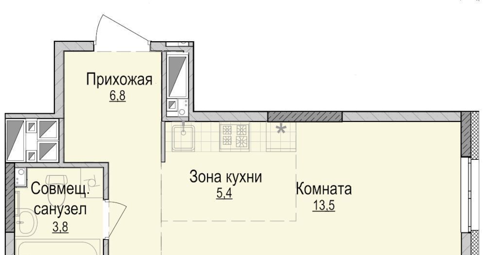 квартира г Ижевск р-н Устиновский Аэропорт ЖК «Хорошо» жилрайон фото 1