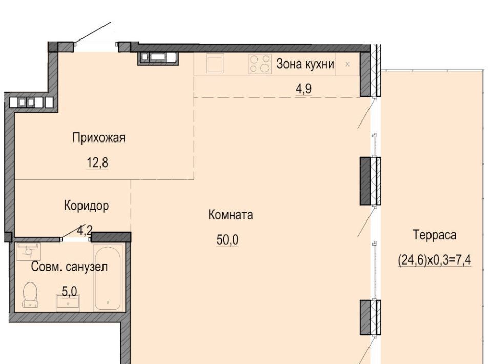 квартира г Ижевск р-н Октябрьский ул Бородина 22 фото 1