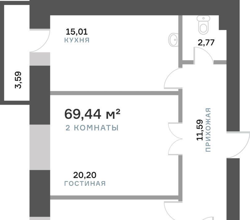 квартира г Красноярск р-н Октябрьский ул Академгородок 80 фото 1