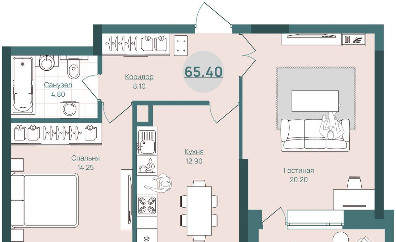 квартира г Казань Козья слобода ЖК «Свобода» с 1 фото 1