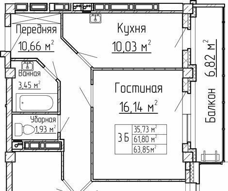 квартира г Набережные Челны р-н Комсомольский ул Шамиля Усманова 5б фото