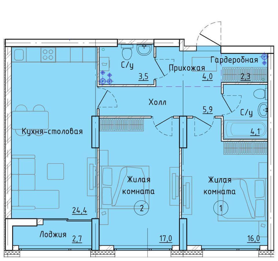 квартира г Екатеринбург Чкаловская ул Ткачей 19/2 фото 1