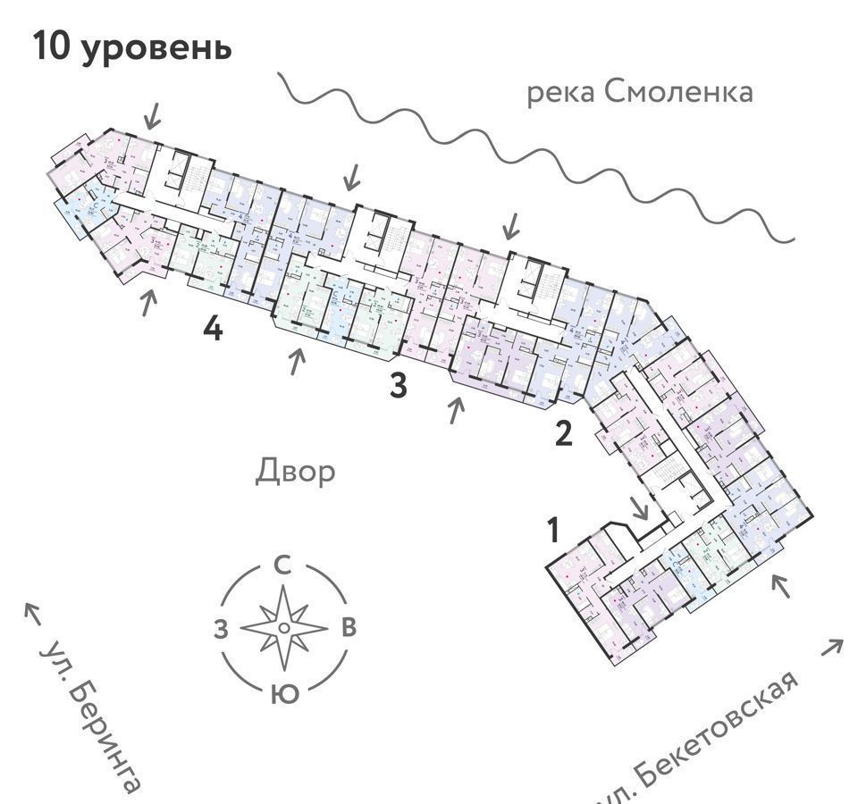 квартира г Санкт-Петербург метро Приморская ул Беринга 27 фото 3