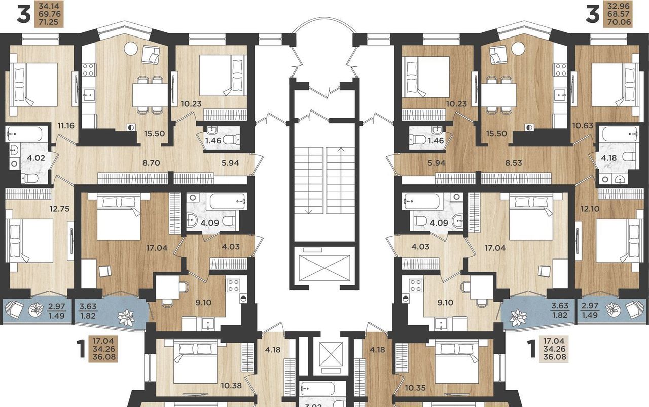 квартира г Калининград р-н Московский ул Батальная 104 фото 2