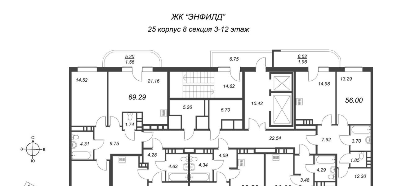 квартира р-н Всеволожский п Бугры ул Шекспира 1к/2 Девяткино фото 2