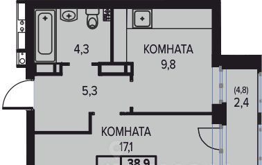 квартира р-н Пермский д Кондратово ул Водопроводная 1 фото 1