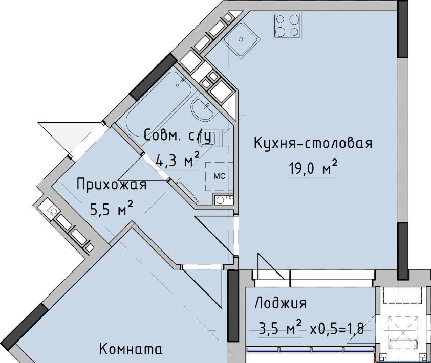 квартира г Ижевск р-н Октябрьский ул Холмогорова 89 фото 1