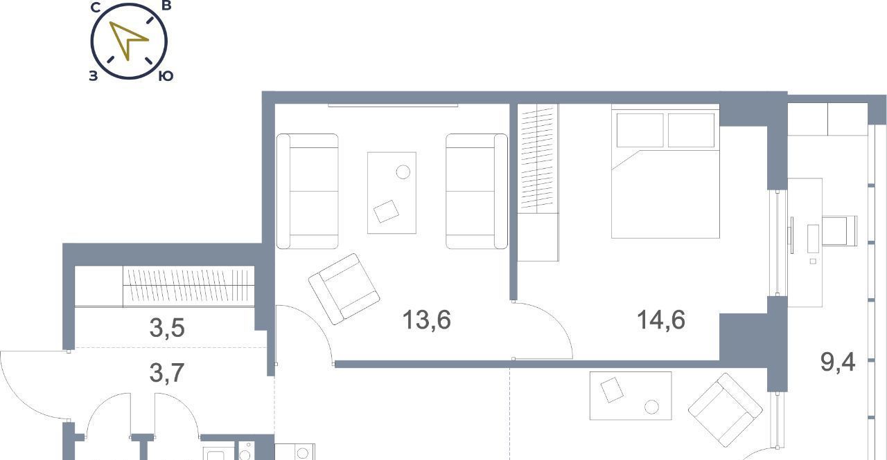 квартира г Сургут тракт Югорский 43 27А фото 3