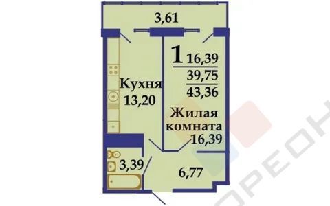 квартира г Краснодар ул Старокубанская 124 ЖК «Фамилия» фото 9