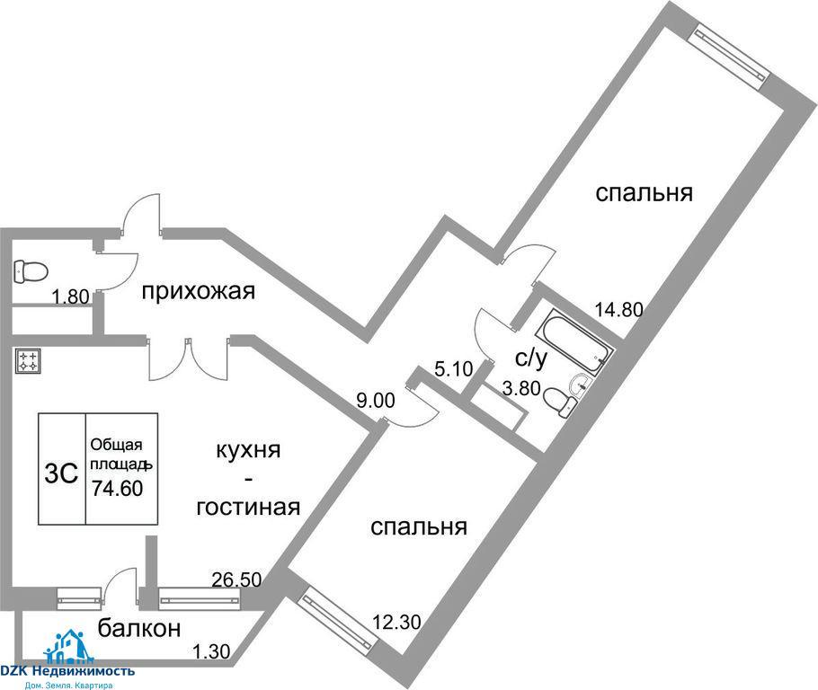 квартира г Краснодар ул Домбайская 57 фото 6