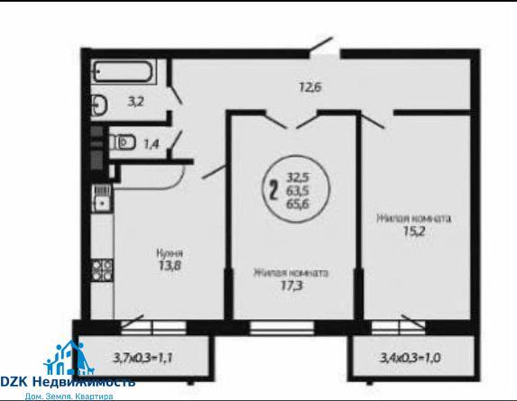 квартира г Краснодар ул Автолюбителей 1/7к 5 фото 6