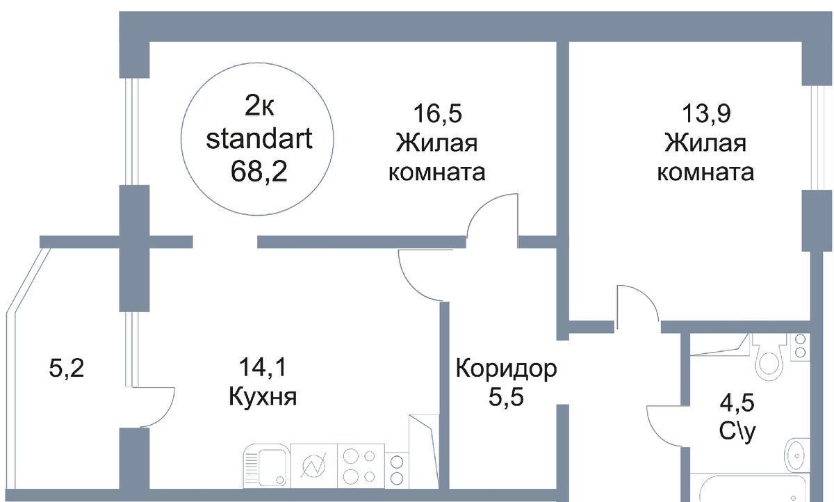 квартира г Когалым ул Степана Повха 19 фото 1