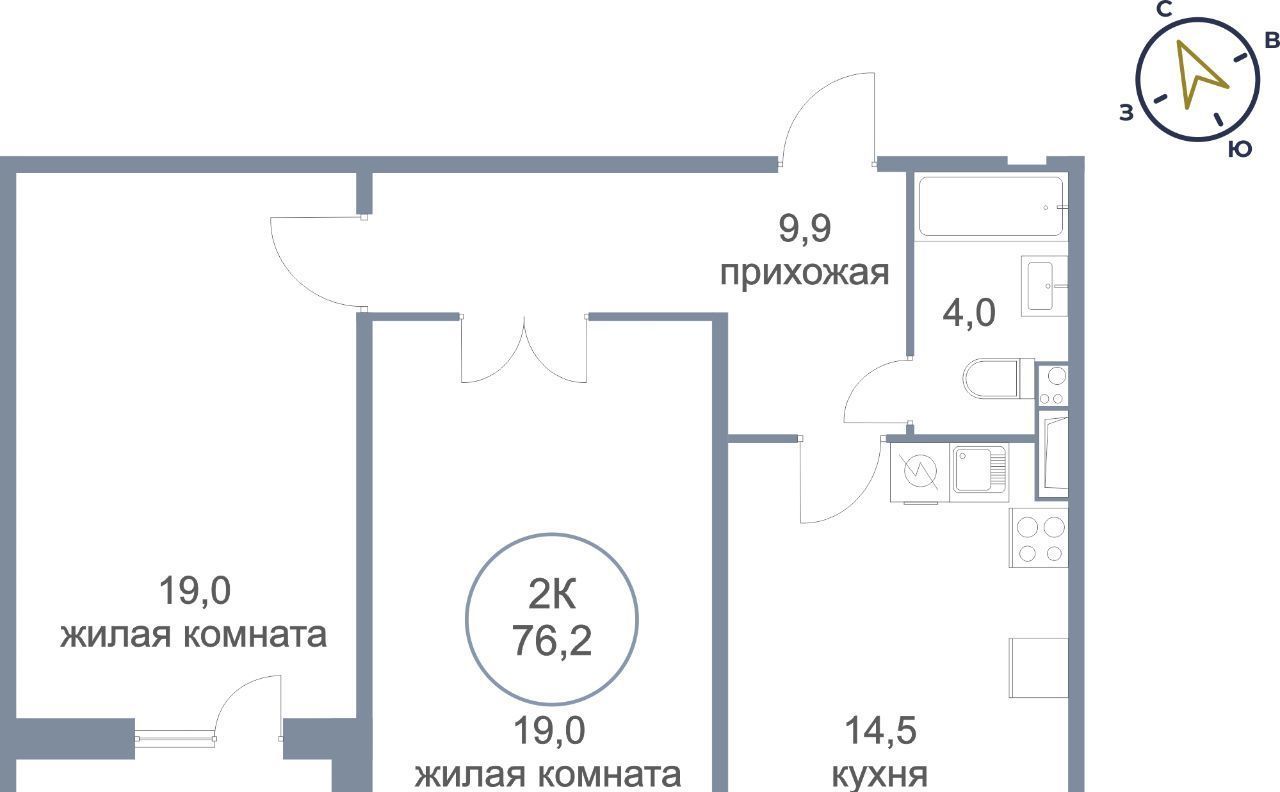 квартира г Сургут 22-й микрорайон ЖК Белые Ночи 22-й фото 1