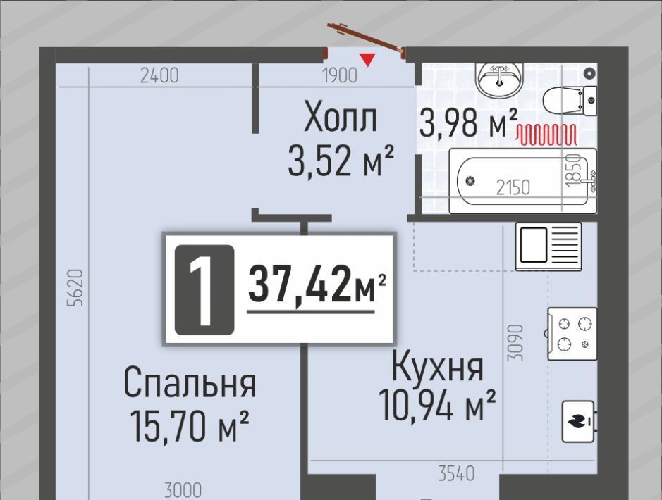 квартира р-н Рыбновский г Рыбное ЖК «Мега» жилой квартал фото 2