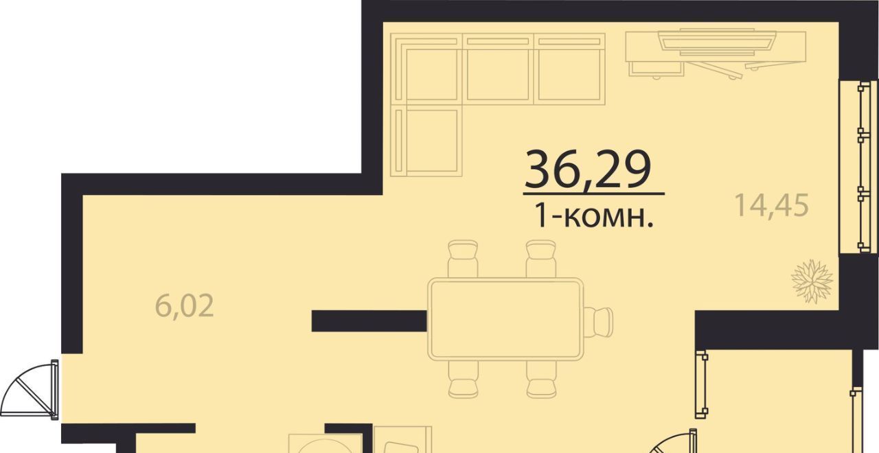 квартира г Ульяновск р-н Заволжский Новый Город ЖК Атмосфера 3 17-й кв-л фото 1