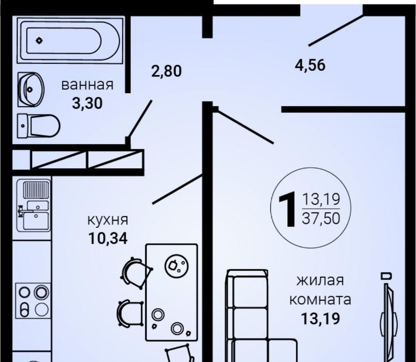 квартира г Ульяновск р-н Железнодорожный ул Варейкиса 36к/6 фото 1