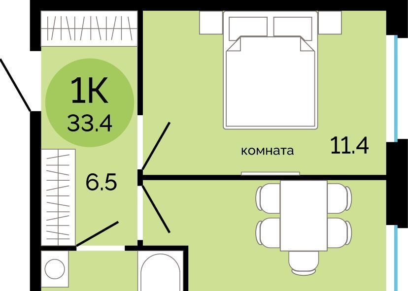 квартира г Пермь р-н Свердловский Краснова ЖК Красное яблоко фото 1