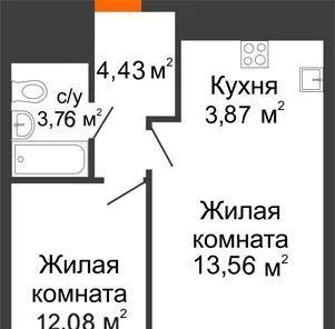 квартира г Нижний Новгород Горьковская ЖК «Дом на Набережной» фото 3