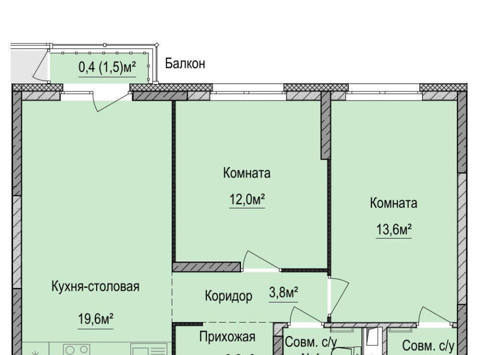 квартира г Ижевск р-н Устиновский Аэропорт ЖК «Финский квартал» жилрайон фото 1