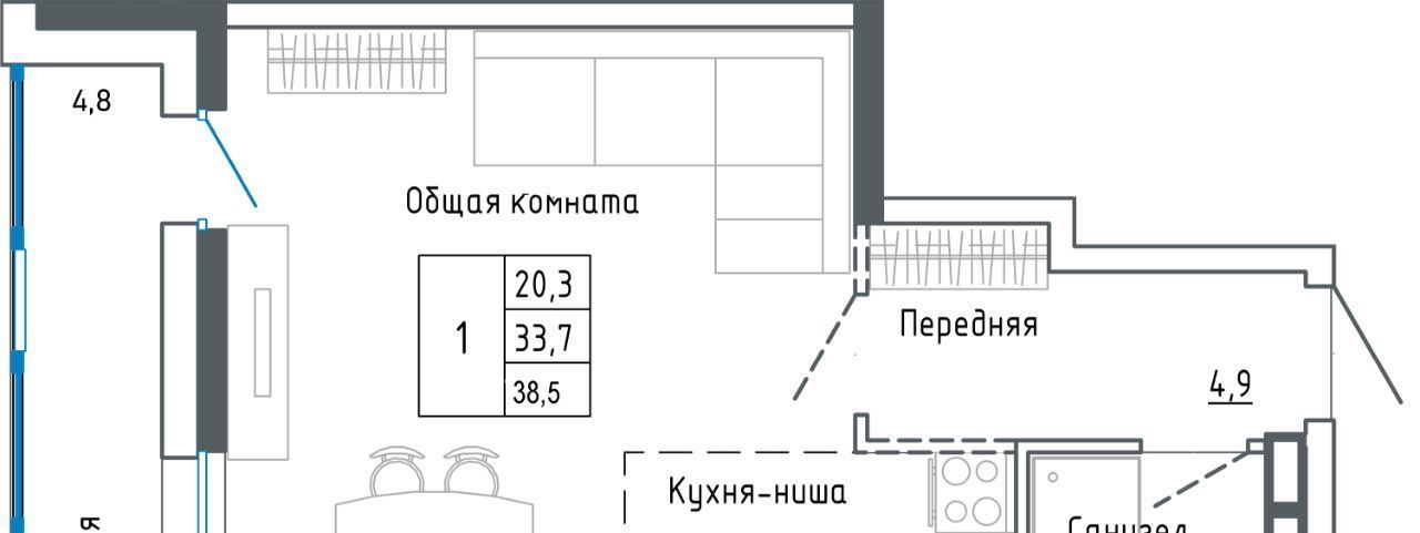 квартира г Уссурийск ул Александра Францева 44 фото 1