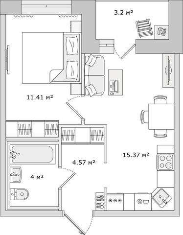 квартира р-н Всеволожский г Мурино ул Шоссе в Лаврики 11 ЖК «Десяткино» фото