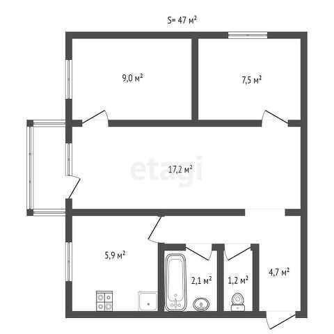 квартира г Тула ул Краснодонцев 63 фото 21