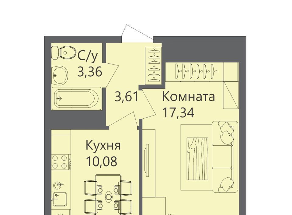 квартира г Волгоград р-н Тракторозаводский ул Тракторостроителей 27/3 фото 1