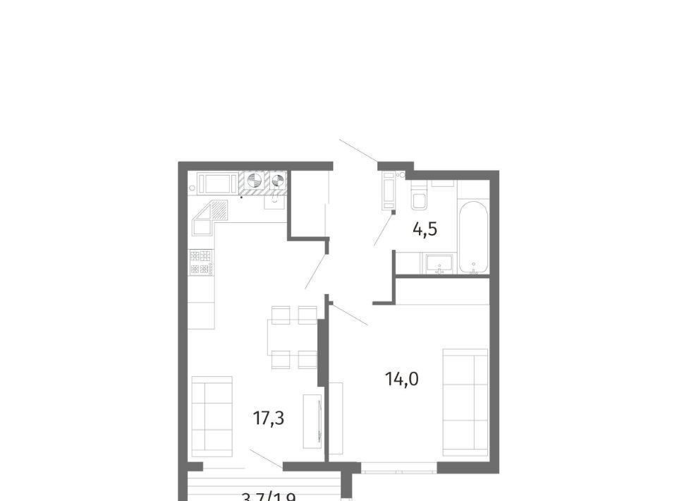 квартира г Калининград р-н Центральный ул Маршала Борзова 109 фото 1