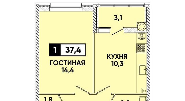 квартира г Ставрополь р-н Промышленный ул Тухачевского 31/4 фото