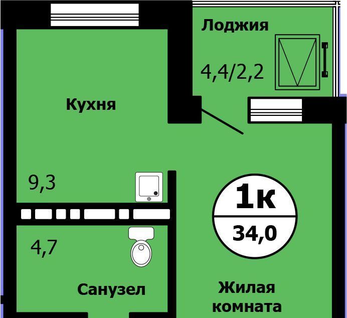 квартира г Красноярск р-н Свердловский ул Лесников 2 фото 1