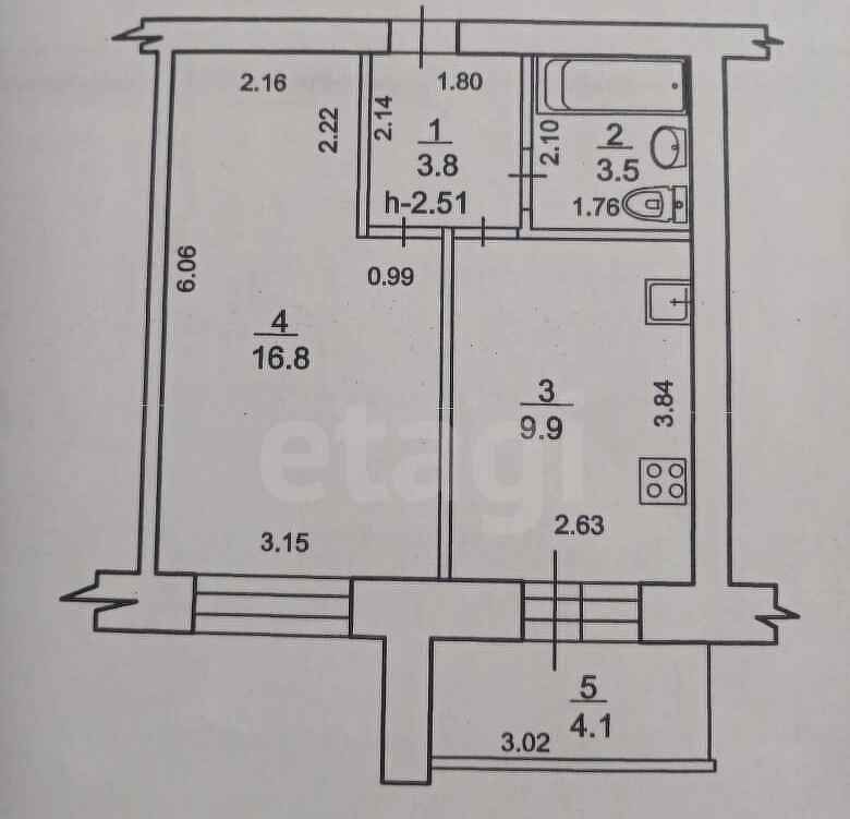 квартира г Стерлитамак Солнечный ул Артема 116а фото 8