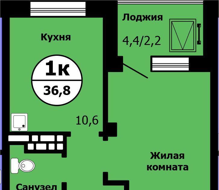 квартира г Красноярск р-н Свердловский ул Лесников 2 фото 1