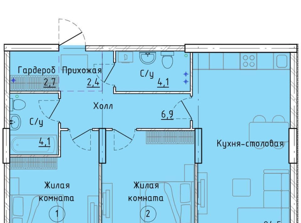 квартира г Екатеринбург Чкаловская ул Ткачей 19/2 фото 1