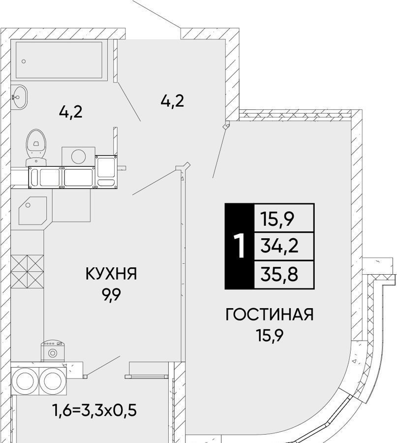 квартира г Ростов-на-Дону р-н Кировский Левый берег ул Левобережная 11 Жилой квартал «Левобережье» фото 1