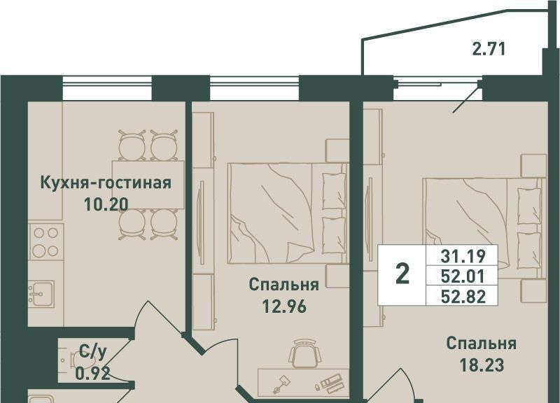 квартира р-н Всеволожский п им Свердлова Петрова дача мкр 1-й Рыбацкое фото 1