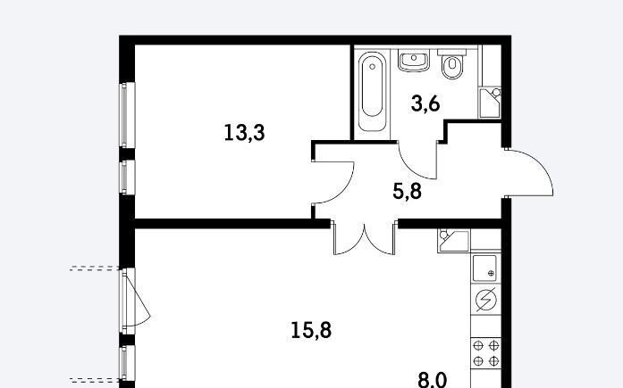 квартира г Москва метро Говорово ш Боровское 2к/6 фото 11