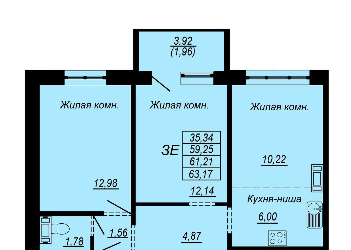 квартира г Хабаровск р-н Железнодорожный Ореховая сопка ул Совхозная 31в микрорайон «Берёзки» фото 1