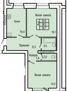 квартира г Орел р-н Северный ул Родзевича-Белевича 5 фото 1