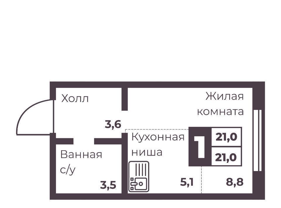 квартира г Челябинск р-н Тракторозаводский пр-кт Ленина 2 ЖК Ленина 4 фото 1